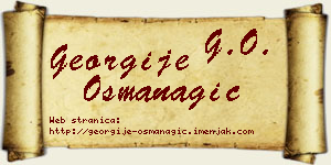 Georgije Osmanagić vizit kartica